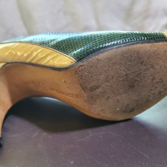 UGO ROSSETTI Italian Sling Back 2 Tone 3 1/4" Heel Dress Pump Shoe SIZE 5 - Picture 4 of 6